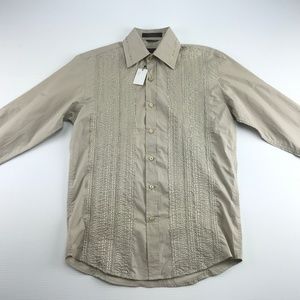 Roar Poplin Douce Pedro Button Front Shirt S
